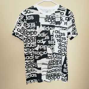 ADIDAS White and black Tshirt